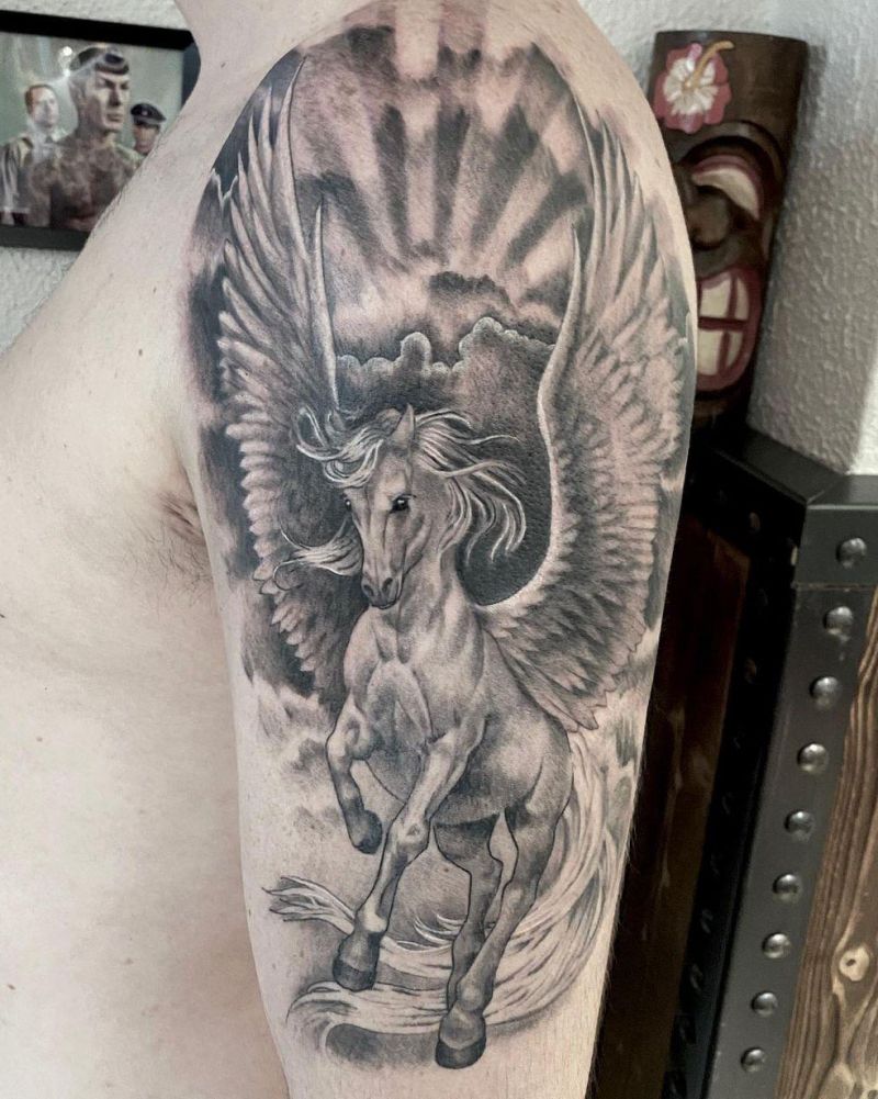 30 Pretty Pegasus Tattoos You Must Try