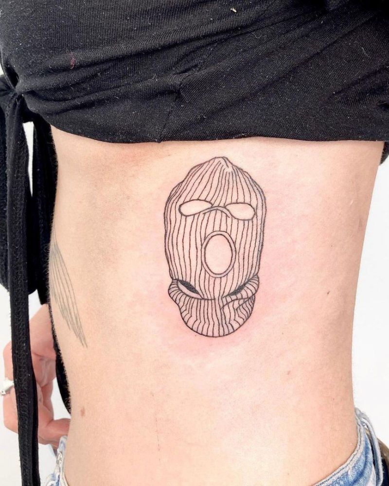 30 Pretty Ski Mask Tattoos You Will Love