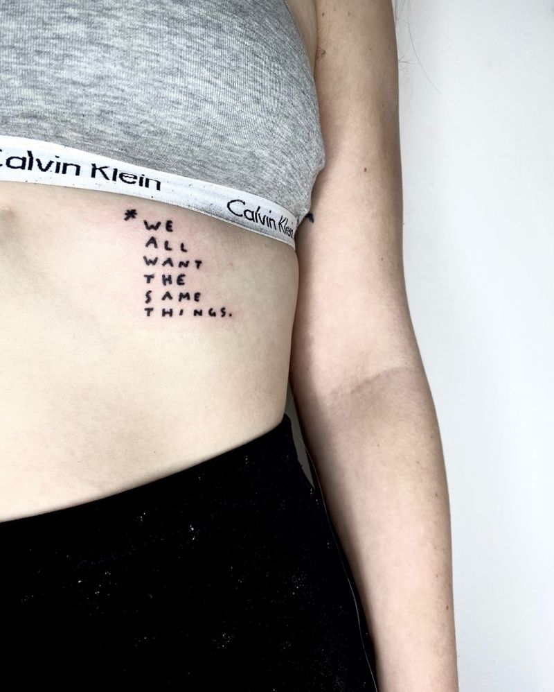 30 Pretty Text Tattoos to Inspire You