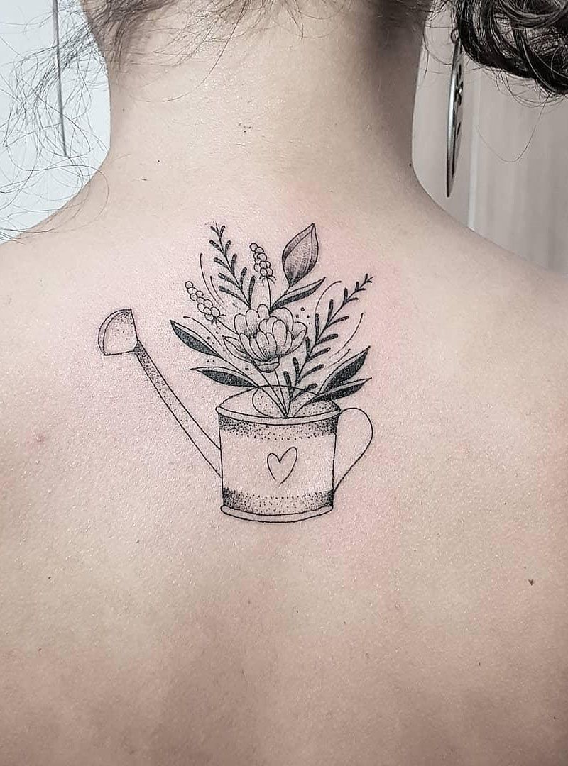 30 Pretty Watering Can Tattoos You Will Love