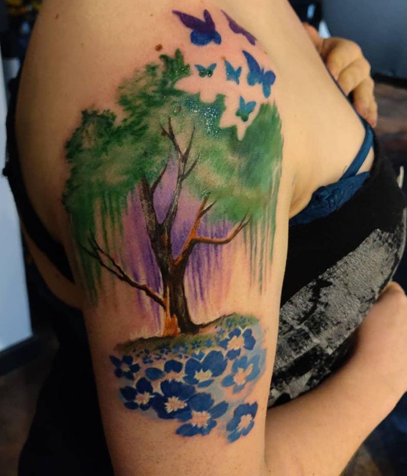 30 Pretty Weeping Willow Tattoos You Must Try