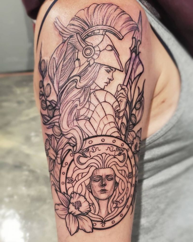 30 Pretty Athena Tattoos to Inspire You