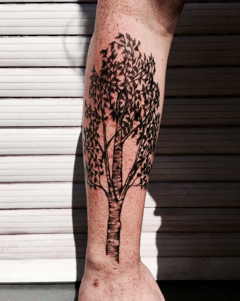 30 Pretty Birch Tree Tattoos Make You Attractive