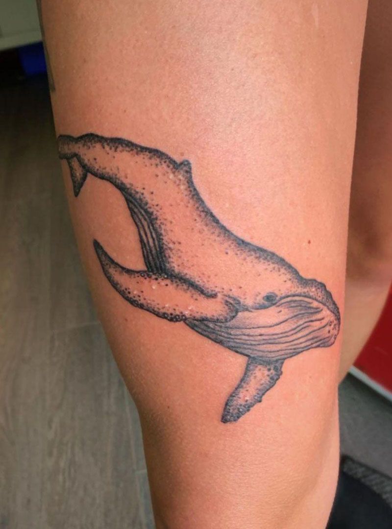 30 Pretty Blue Whale Tattoos You Will Love