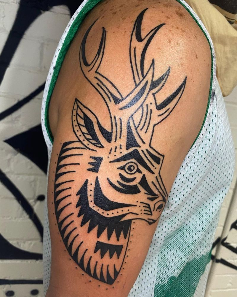 30 Pretty Elk Tattoos Make You Beautiful Forever