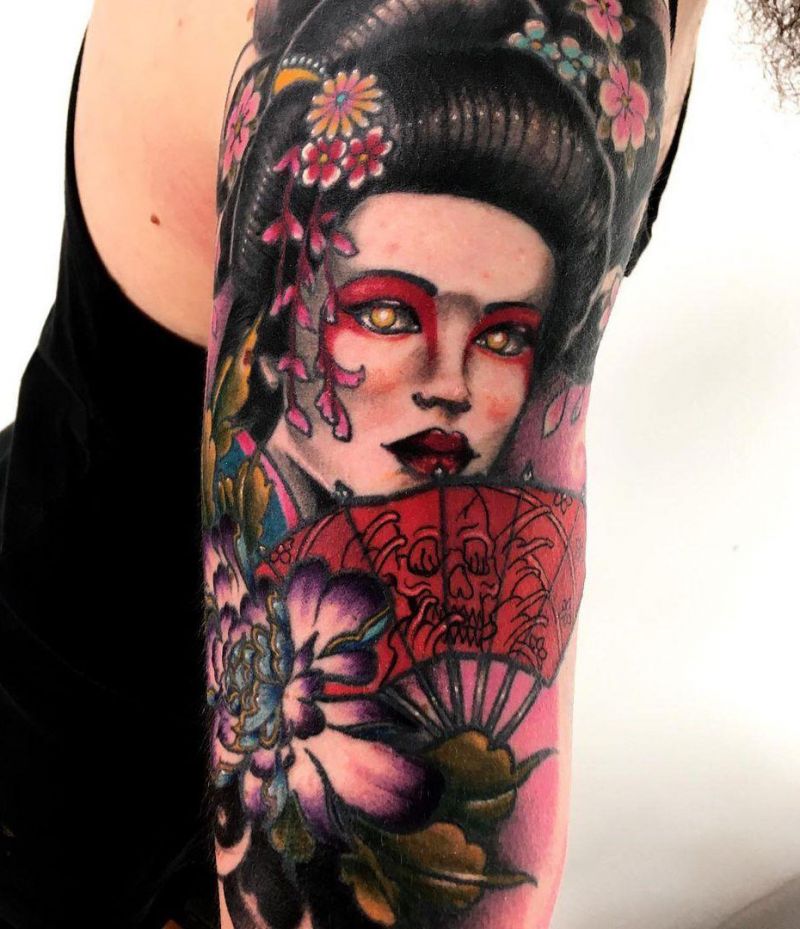 30 Pretty Geisha Tattoos You Will Love