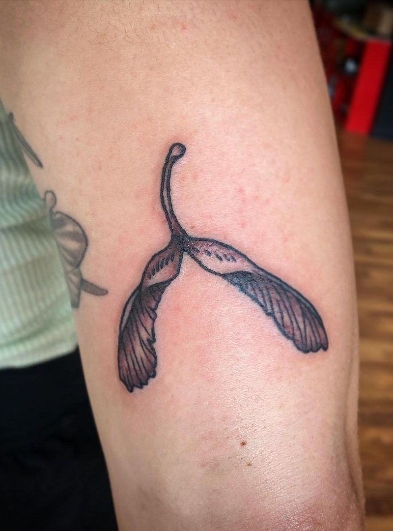 30 Pretty Maple Seed Tattoos Make You Attractive