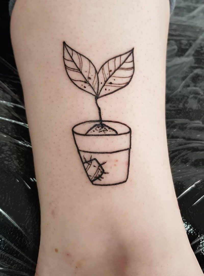 30 Pretty Seed Sprout Tattoos Bring You Good Luck