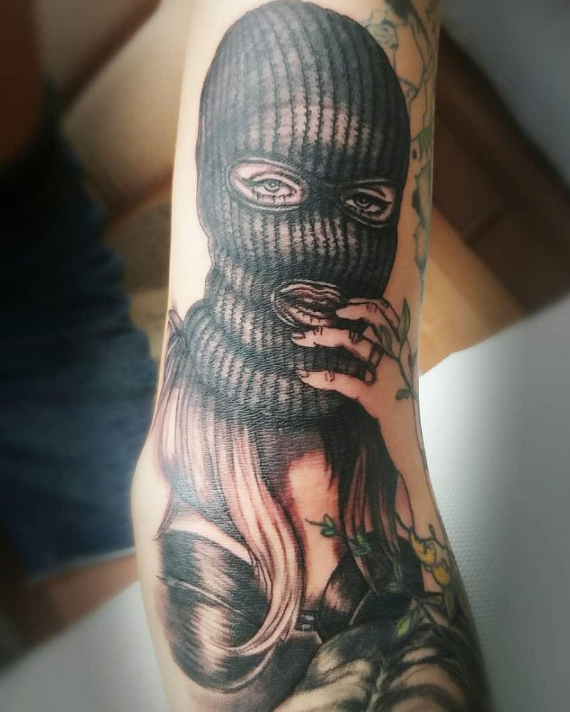 30 Pretty Ski Mask Tattoos You Will Love