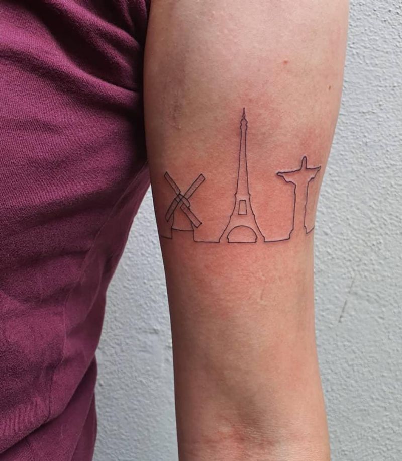 30 Pretty Skyline Tattoos to Inspire You