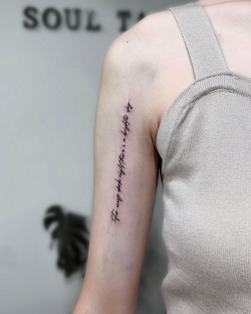 30 Pretty Text Tattoos to Inspire You