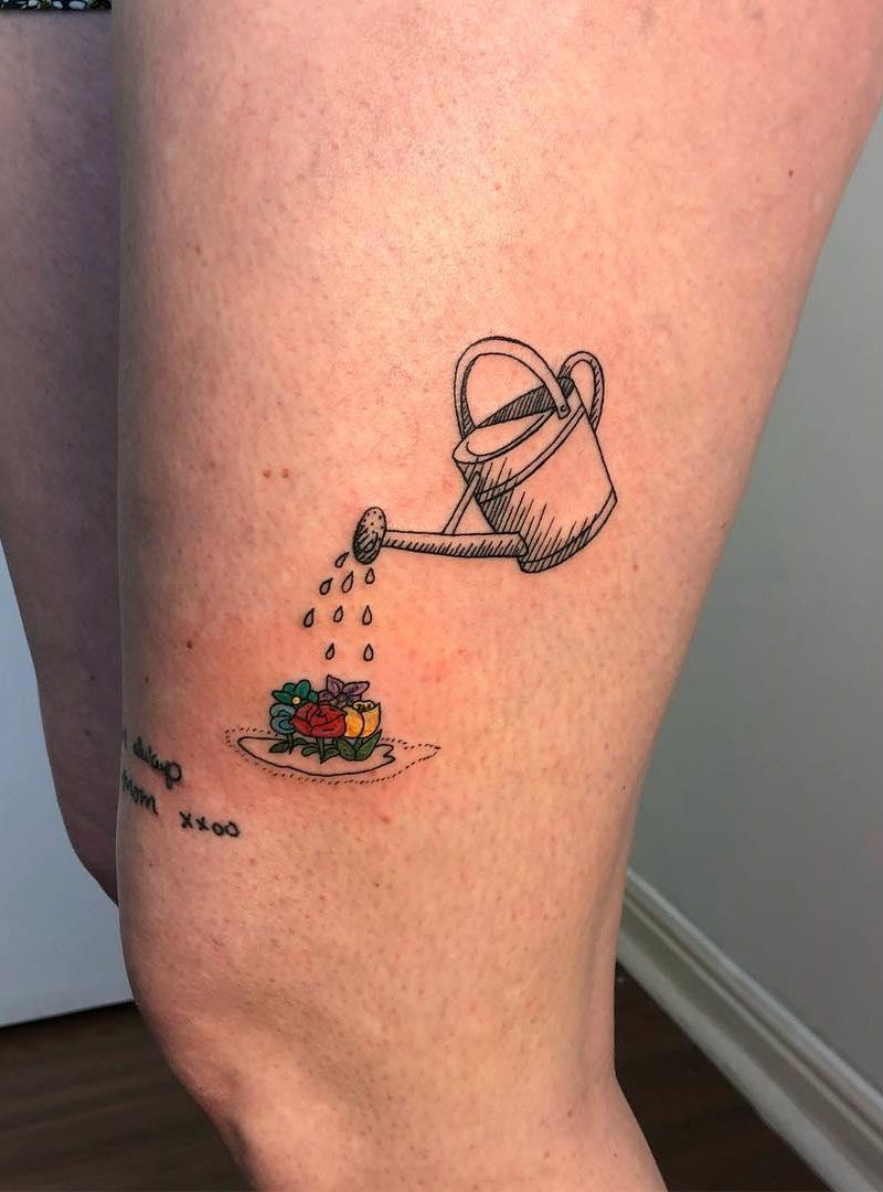 30 Pretty Watering Can Tattoos You Will Love