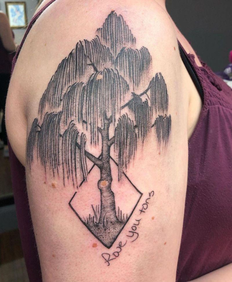 30 Pretty Weeping Willow Tattoos You Must Try