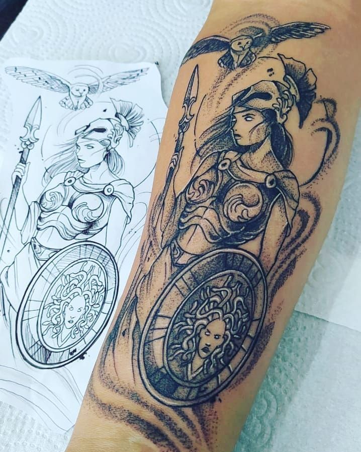 30 Pretty Athena Tattoos to Inspire You