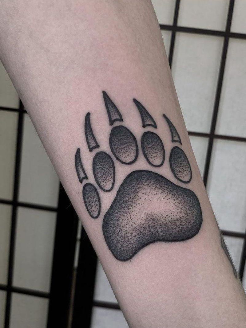 30 Pretty Bear Paw Tattoos You Must Try