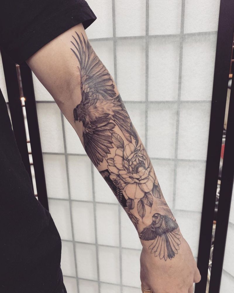 30 Pretty Fantail Tattoos You Must Try