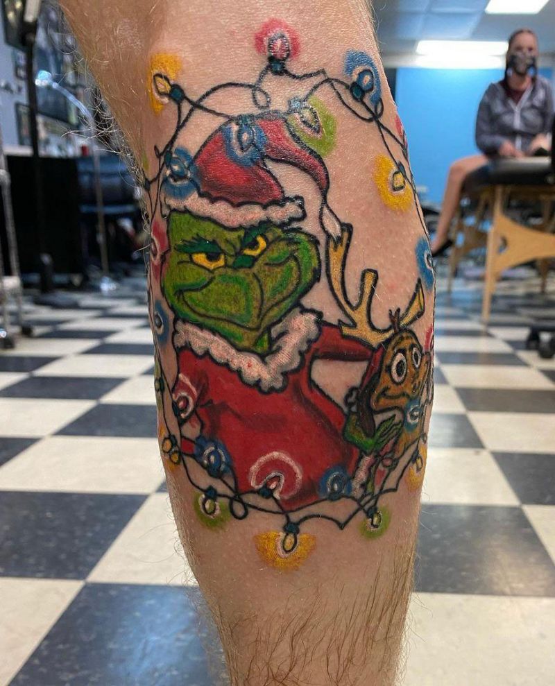 30 Pretty Grinch Tattoos for Christmas You Will Love