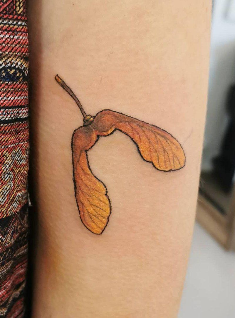 30 Pretty Maple Seed Tattoos Make You Attractive