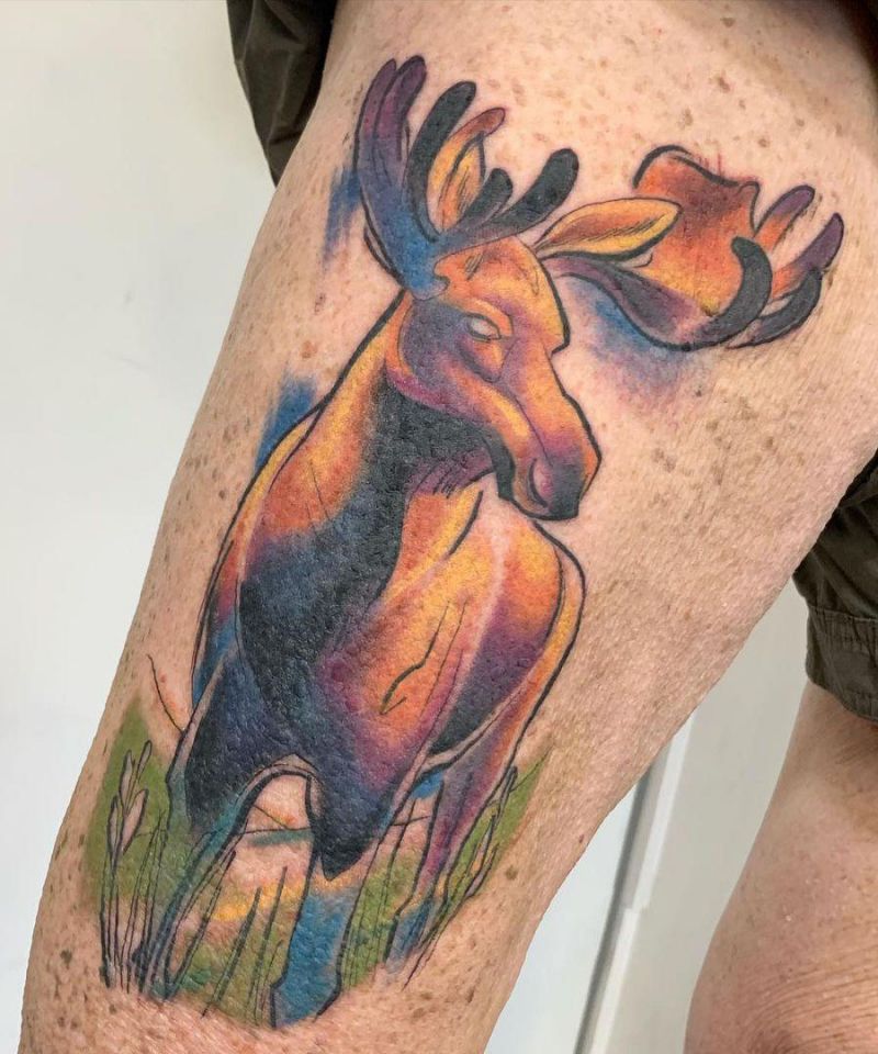 30 Pretty Moose Tattoos You Will Love