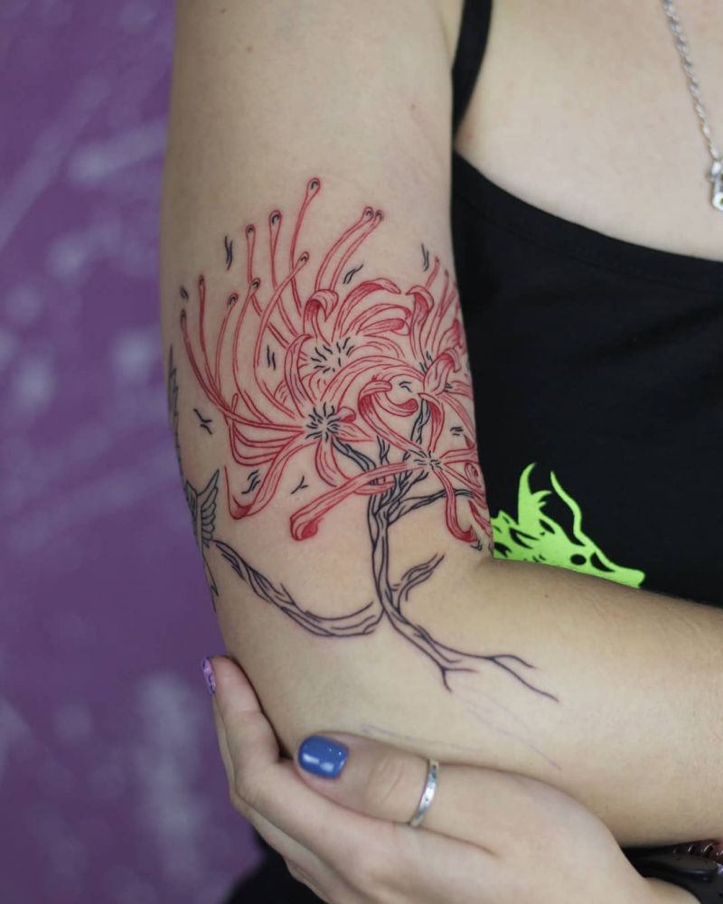 30 Pretty Spider lily Tattoos You Must Try