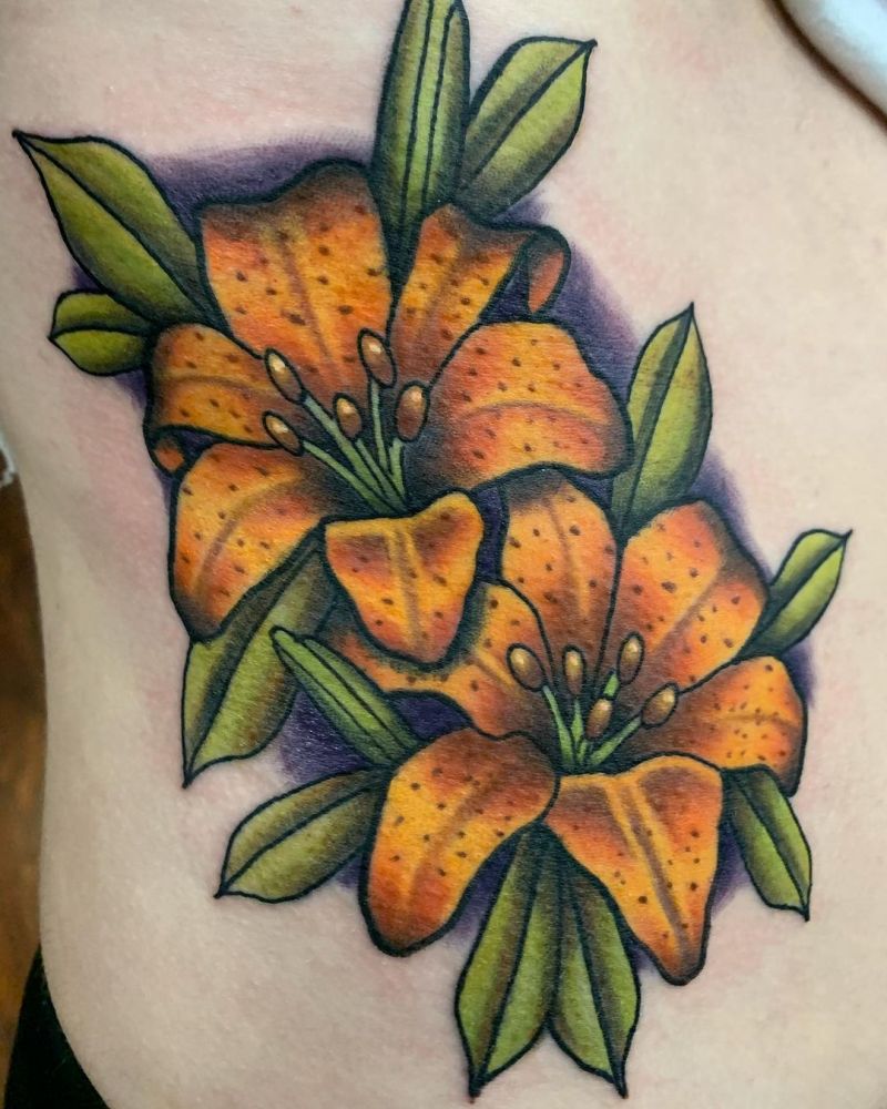 30 Pretty Tiger Lily Tattoos to Inspire You