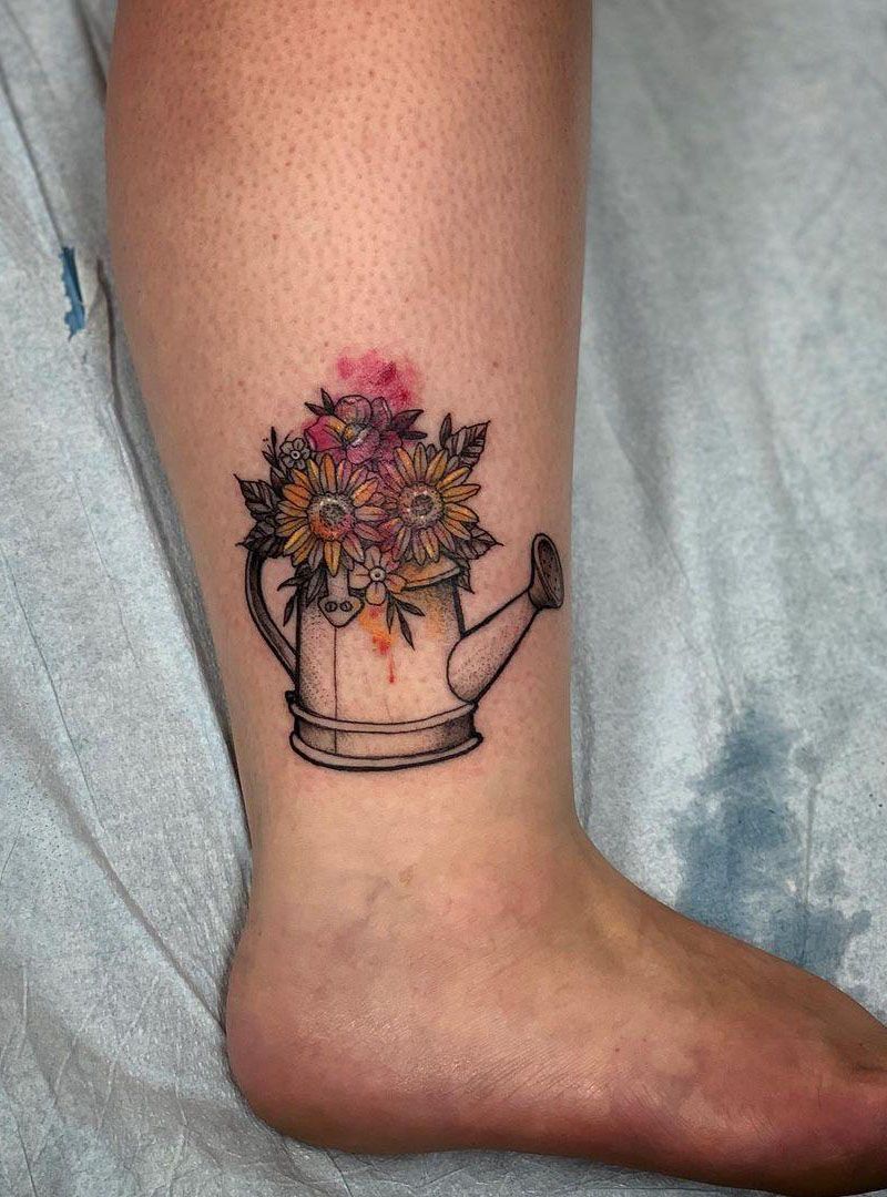 30 Pretty Watering Can Tattoos You Will Love