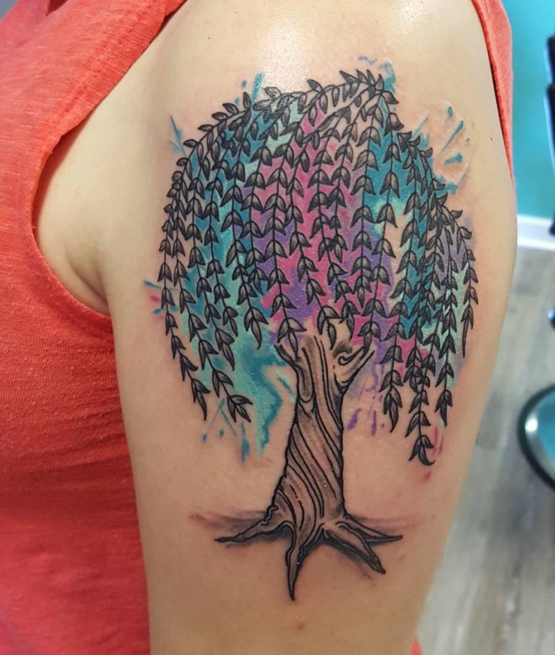 30 Pretty Weeping Willow Tattoos You Must Try