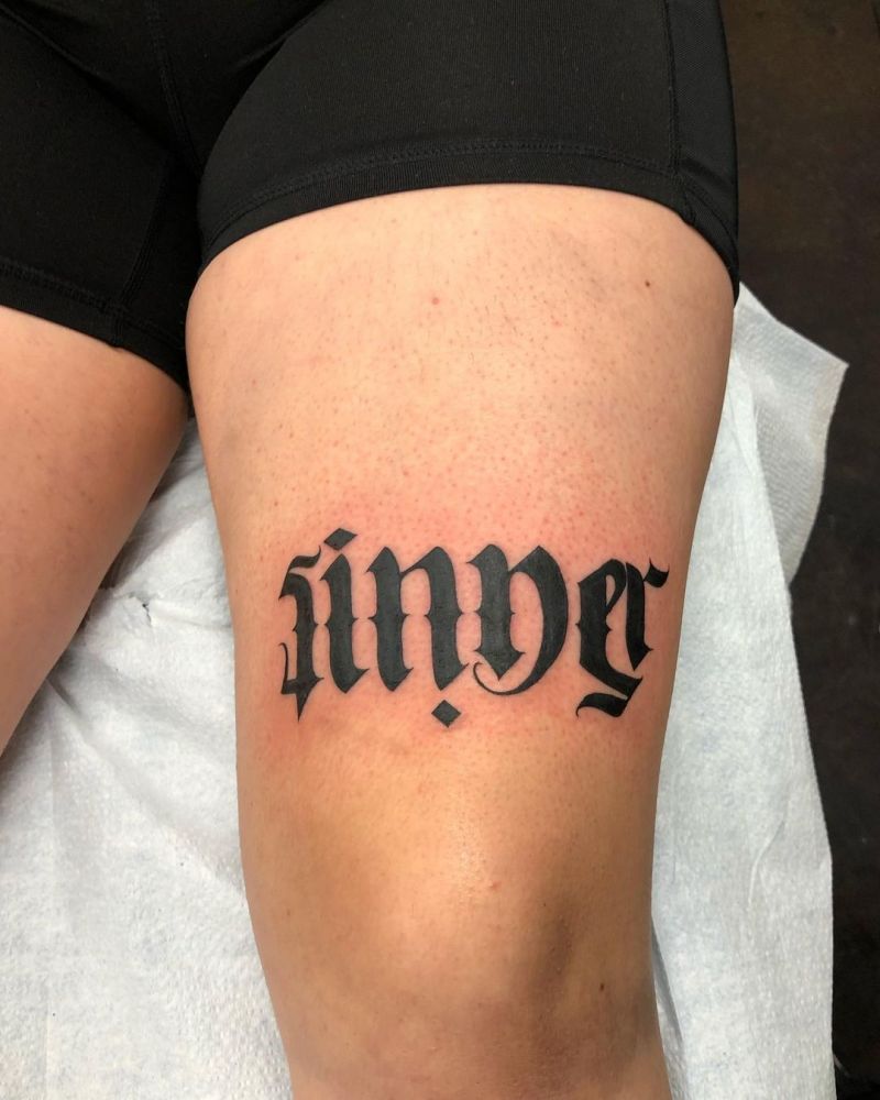 30 Pretty Ambigram Tattoos to Inspire You