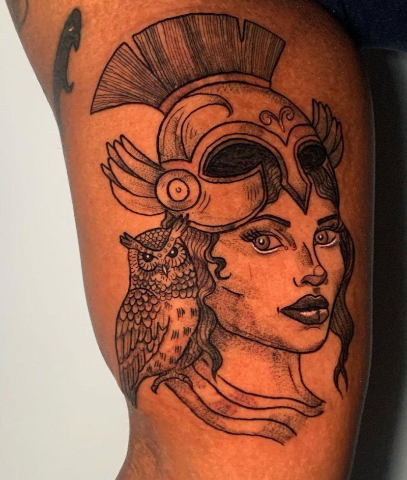 30 Pretty Athena Tattoos to Inspire You