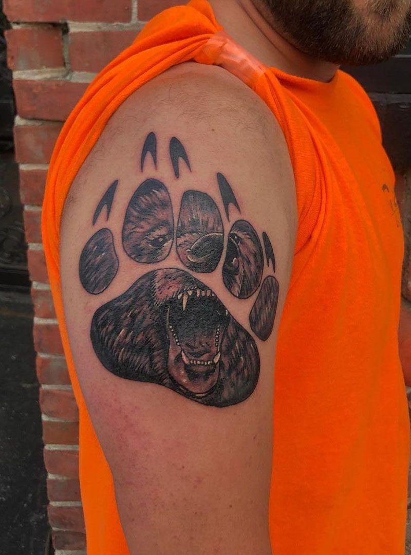 30 Pretty Bear Paw Tattoos You Must Try