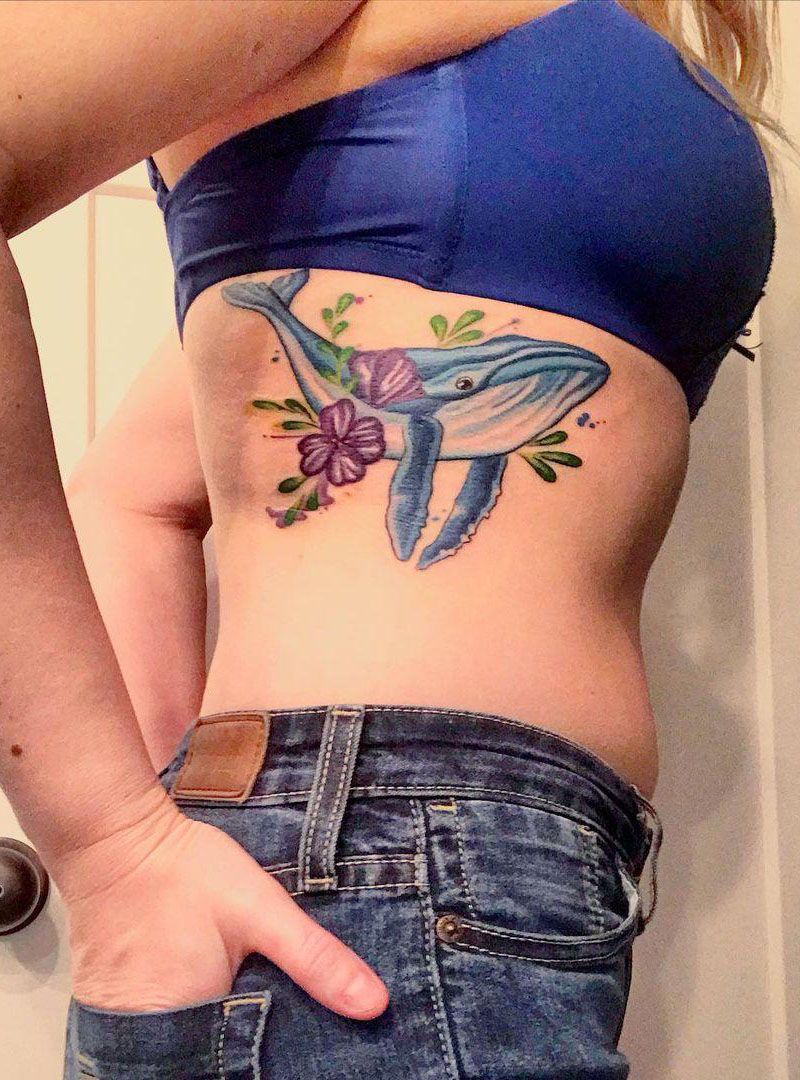 30 Pretty Blue Whale Tattoos You Will Love