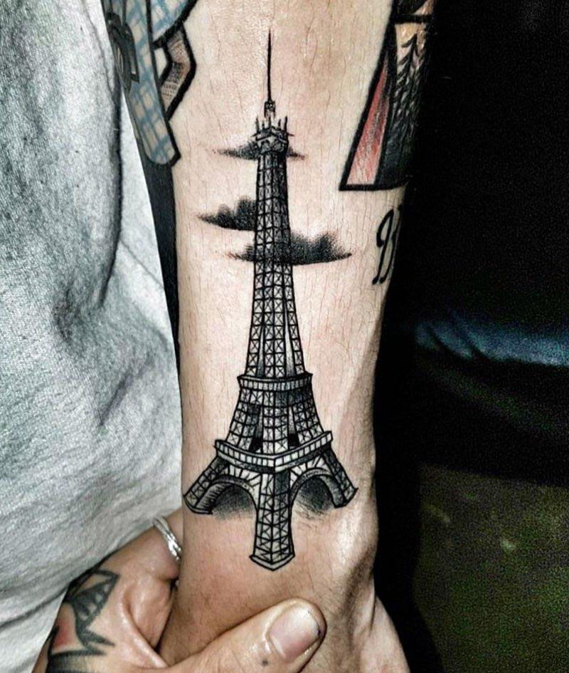 30 Pretty Eiffel Tower Tattoos Make Your Life Full of Romance