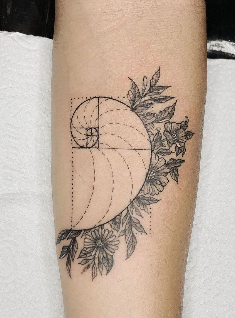 30 Pretty Fibonacci Tattoos You Will Love