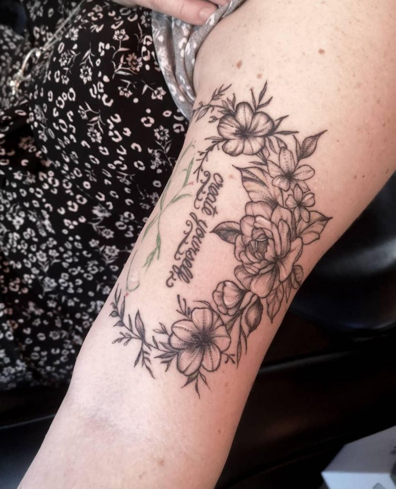 30 Pretty Floral Moon Tattoos Light Up Your Life