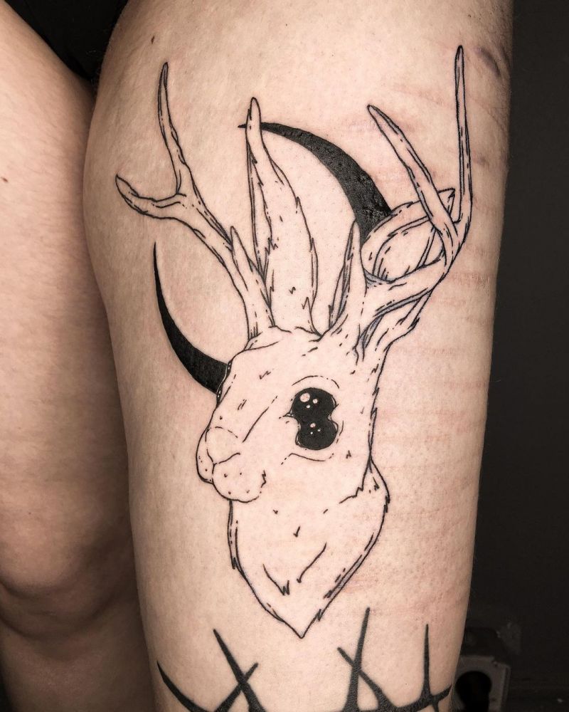 30 Pretty Jackalope Tattoos You Will Love