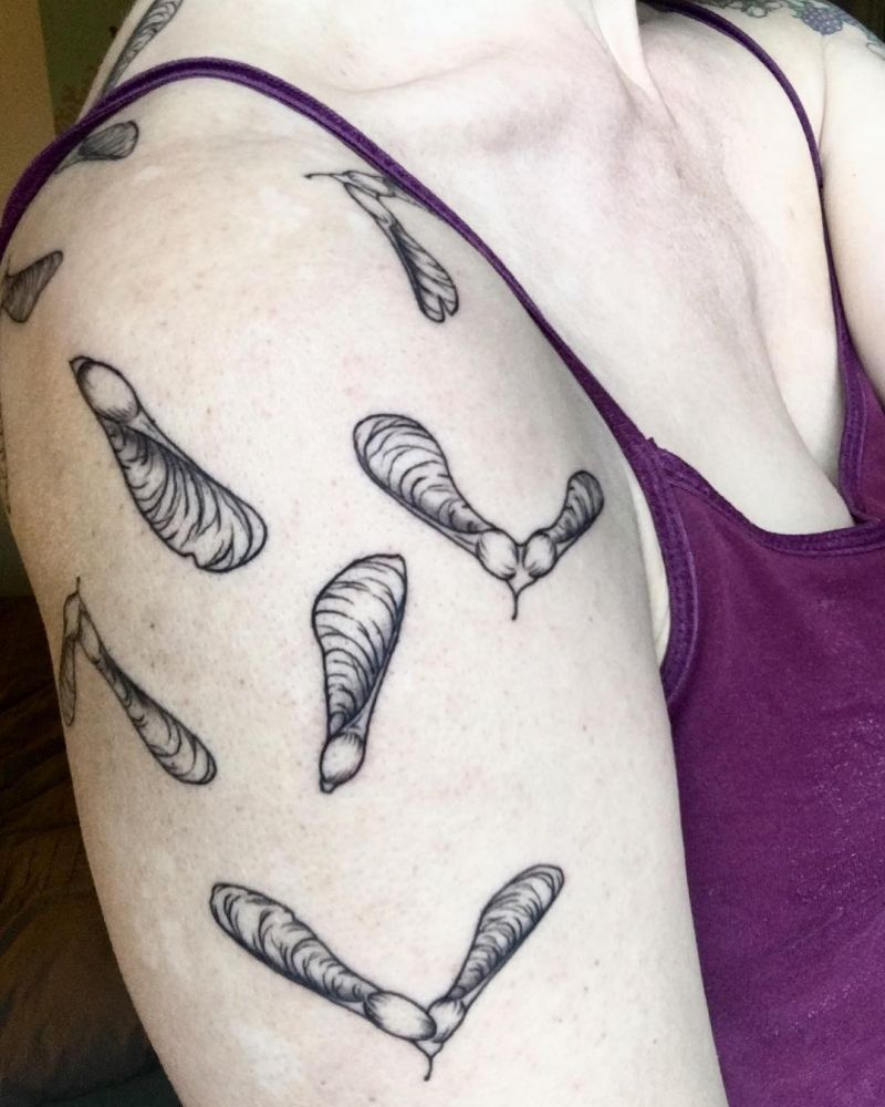 30 Pretty Maple Seed Tattoos Make You Attractive