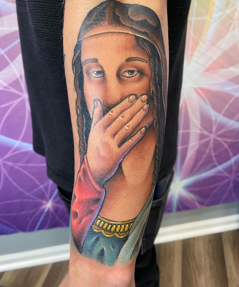 30 Pretty Mona Lisa Tattoos to Inspire You