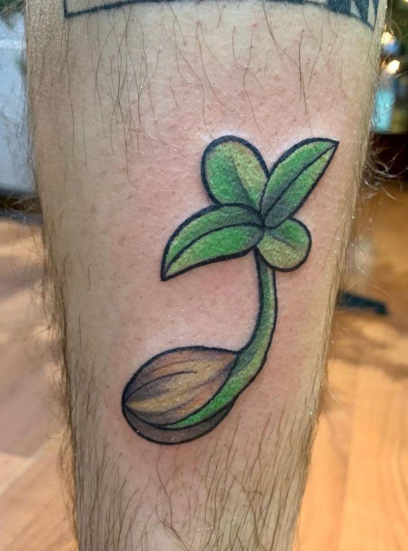 30 Pretty Seed Sprout Tattoos Bring You Good Luck