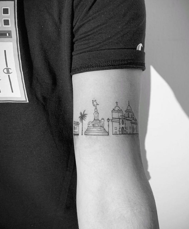 30 Pretty Skyline Tattoos to Inspire You