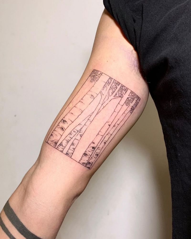 30 Pretty Birch Tree Tattoos Make You Attractive