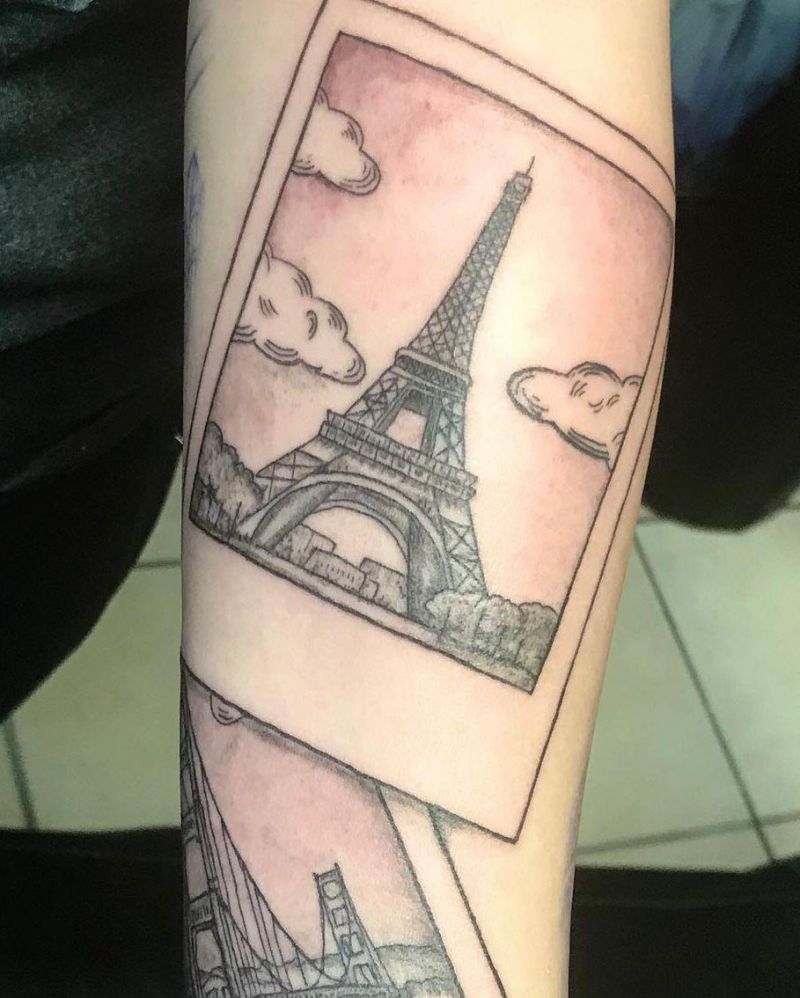 30 Pretty Eiffel Tower Tattoos Make Your Life Full of Romance