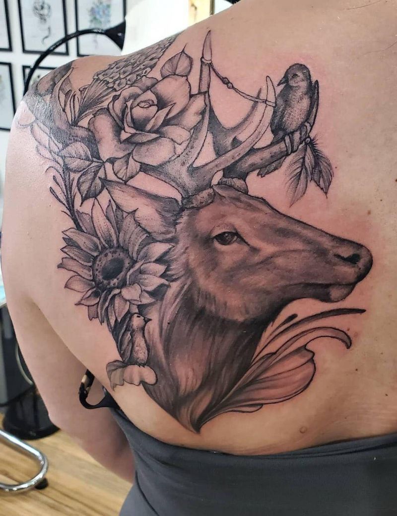 30 Pretty Elk Tattoos Make You Beautiful Forever