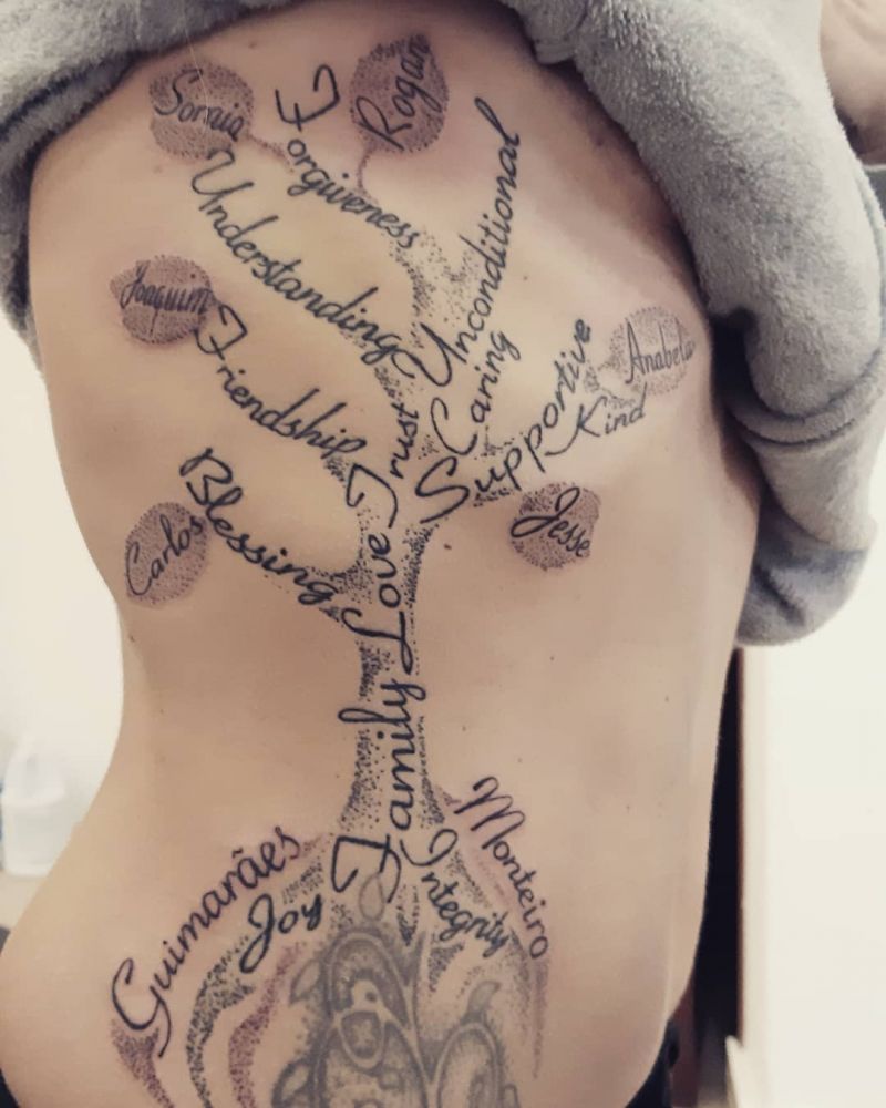 30 Pretty Family Tree Tattoos You Want to Try