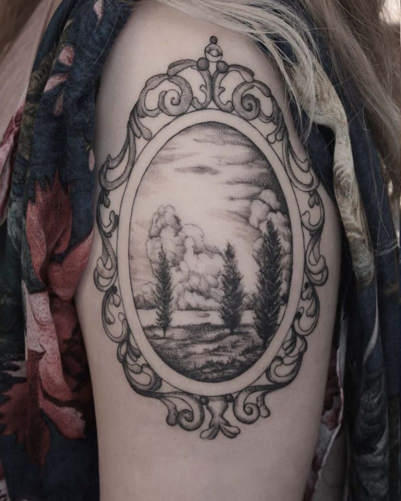 30 Pretty Frame Tattoos to Inspire You