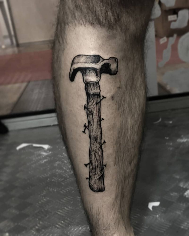 30 Pretty Hammer Tattoos You Will Love