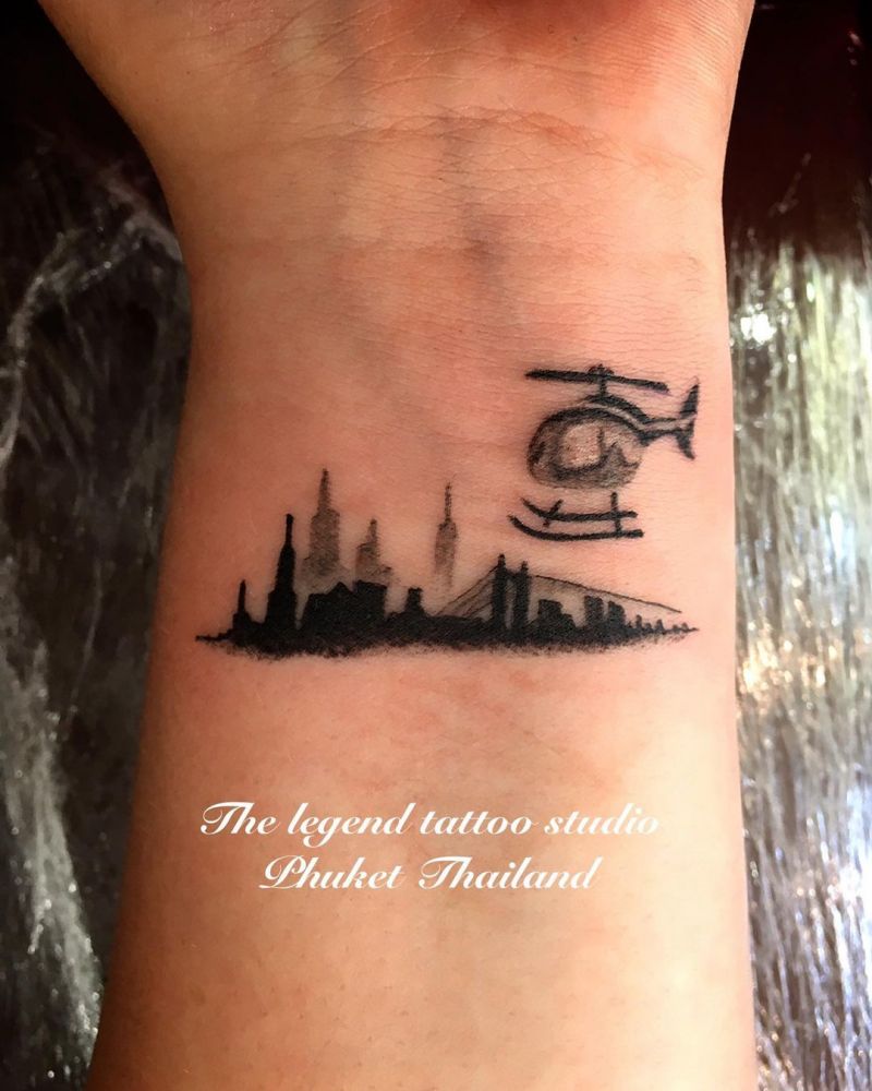 30 Pretty Helicopter Tattoos to Inspire You