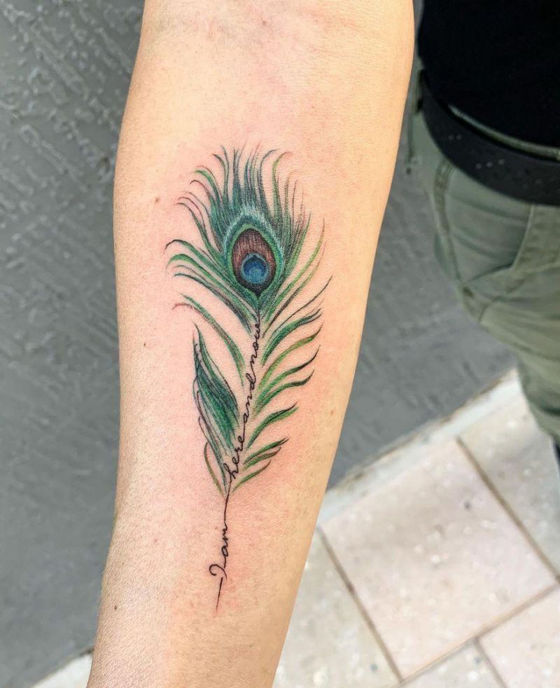 30 Pretty Peacock Feather Tattoos to Inspire You