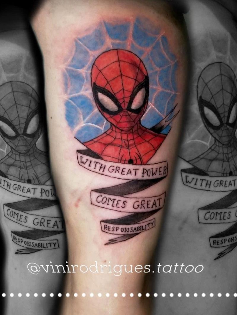 30 Pretty Spiderman Tattoos You Will Love