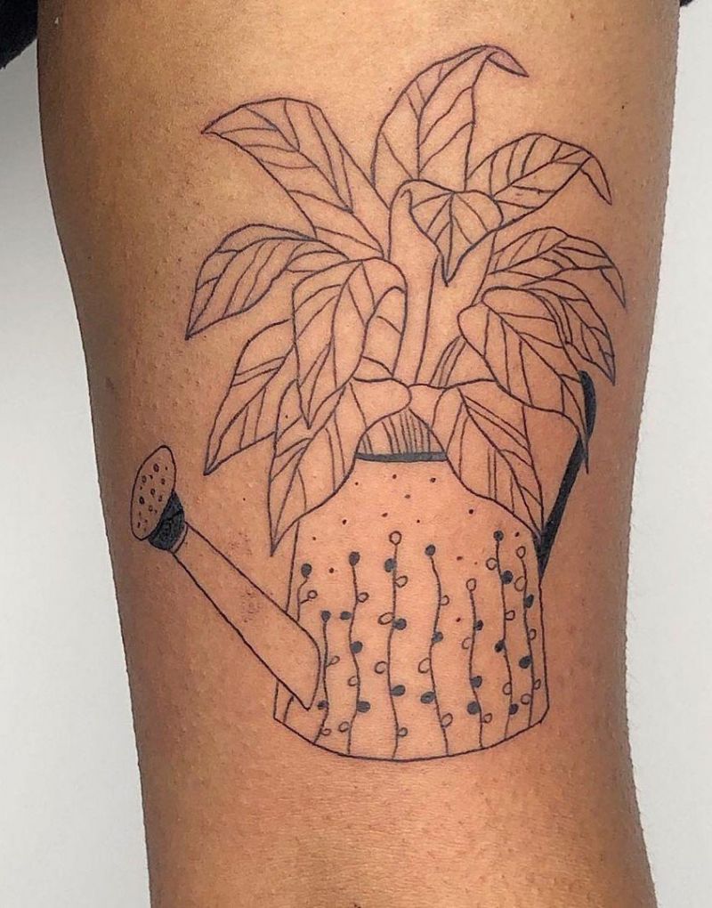 30 Pretty Watering Can Tattoos You Will Love