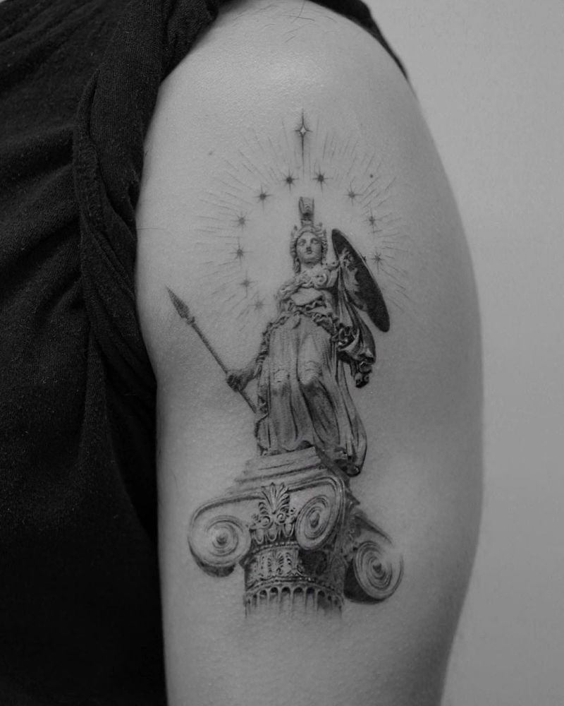 30 Pretty Athena Tattoos to Inspire You